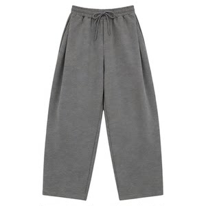 
INKNOTS simple retro sports casual plus velvet machete sweatpants for men and women American lazy and loose wide-leg pants