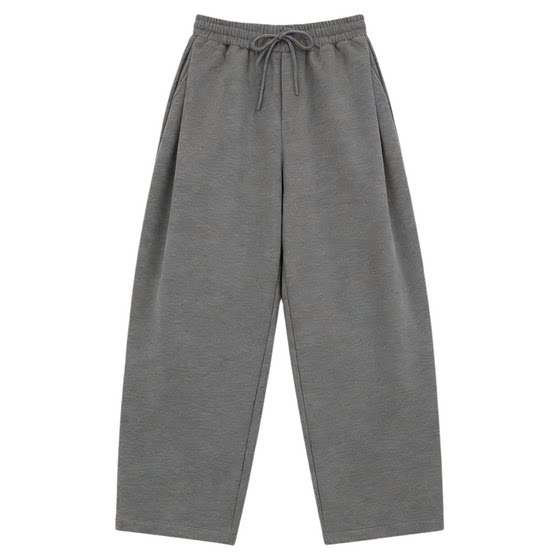 
INKNOTS simple retro sports casual plus velvet machete sweatpants for men and women American lazy and loose wide-leg pants