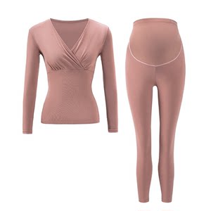 Gemeizi pregnant women's autumn clothes and autumn pants suits autumn and winter base breastfeeding and warm clothes pajamas postpartum feeding confinement suits