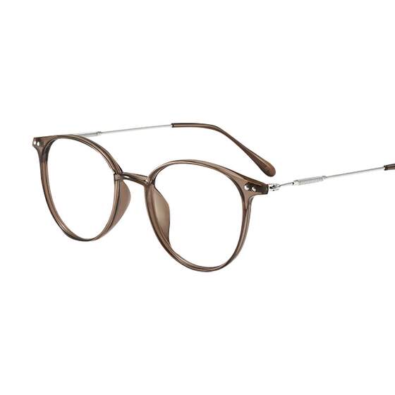 Hai Lien glasses for women myopia cold brown color can match the same color as Xiaohongshu ins style ultralight frame Y5004