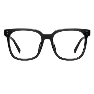 
Black frame myopia glasses men's anti-blue light flat light no degree black plain thick square frame eyeglasses frame for boys