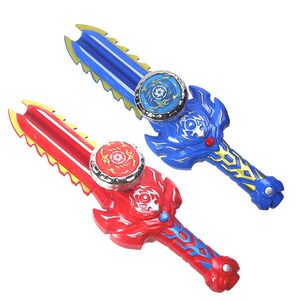 
New gyro toys children's boys battle plate against launcher magical alloy sword-shaped gyro floor stall