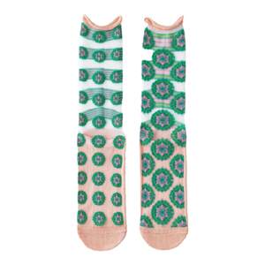 Asymmetric summer stockings female thin net red card stockings Japanese retro rolled sidewood in stockings crystal socks ins tide