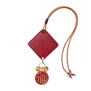 Park House High end Car Pendant Interior Pendant Men's and Women's Genuine Leather Safety Talisman Handmade Creative Gift Car Pendant