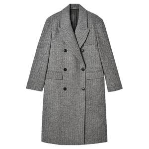 
Outlets genuine RU winter clothing new workplace upstart extended double-breasted woolen coat coat for women