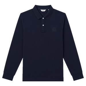 Hazzys Haggis men's lapel long-sleeved POLO spring commuting casual solid color bottoming cotton T-shirt top