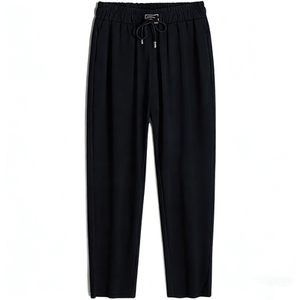 
2026 Summer Thin Ice Silk Quick-Drying Pants Women's High Waist Large Size Sports Casual Harem Pants Stretch Slimming Nine-Point Pants