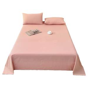 
Solid color cotton brushed bed sheet single piece Category A maternal and infant grade skin-friendly 100 pure cotton student dormitory three-piece set