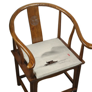 
New Chinese style ink and water artistic conception Jiangnan style chair cushion mahogany sofa chair cushion thickened sponge office seat cushion