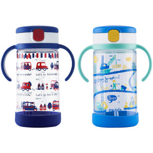
Richell transparent cup 1-2-3 or above baby water cup children's sippy cup dedicated to kindergarten for school