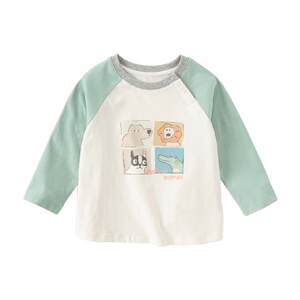 
David Bella girls pure cotton T-shirt 2026 new boys long-sleeved bottoming shirt children baby spring and autumn tops