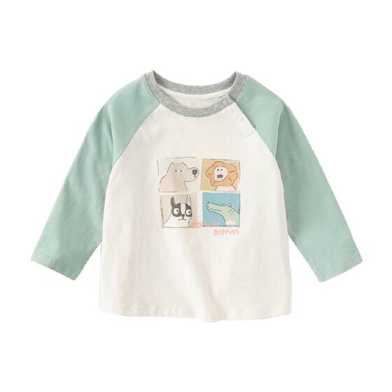 
David Bella girls pure cotton T-shirt 2026 new boys long-sleeved bottoming shirt children baby spring and autumn tops