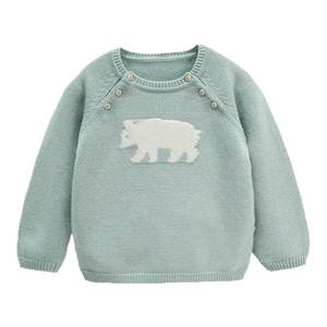 
WhiteWheat Boys 2025 Autumn and Winter New Sweater Baby Girl Pure Wool Knitted Sweater Children's Warm Top