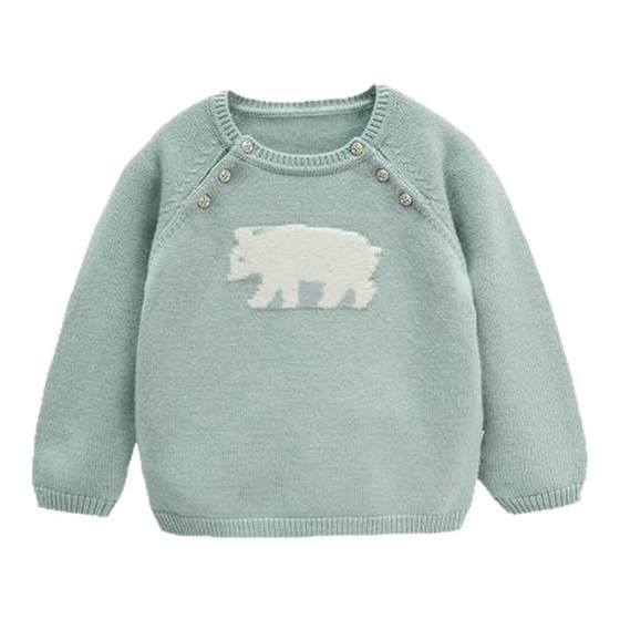 
WhiteWheat Boys 2025 Autumn and Winter New Sweater Baby Girl Pure Wool Knitted Sweater Children's Warm Top