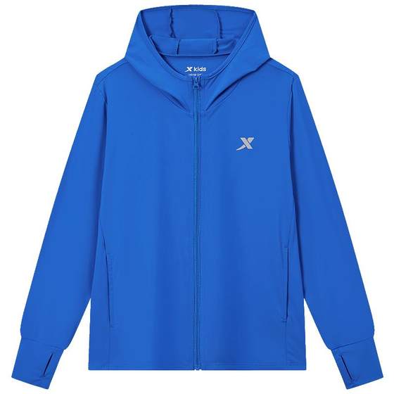 
Xtep children's clothing, medium and large children's summer new style breathable and cool children's thin coat, comfortable hooded sun protection jacket for boys and girls