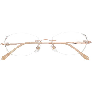 Borderless pure titanium small frame myopia glasses women can match with degree cut-edge eye frame frame high-end small face plain face
