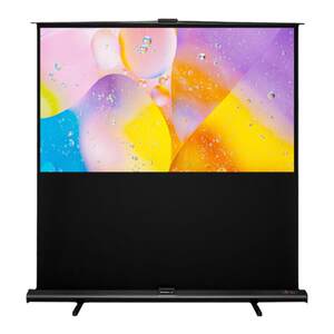 
Meishi portable ground-pull curtain installation-free outdoor home office mobile camping manual folding hand-pull self-standing floor stand projector outdoor projector screen open-air projection screen