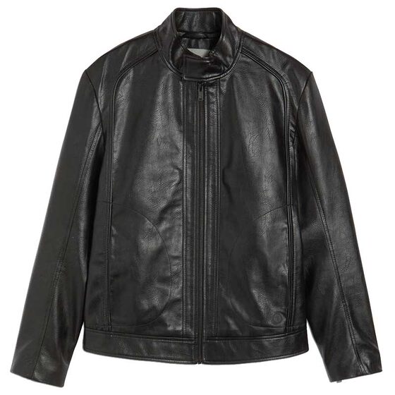 
Trussardi Men's PU Fashion Jacket Leather Jacket 52S00760 1T002748