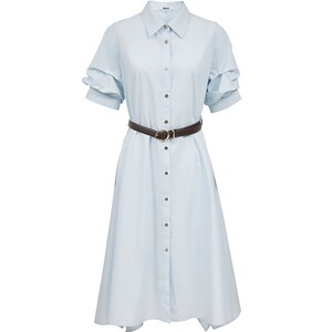 
ONLY2026 new summer model with lyocell lapel puff sleeves mid-length shirt skirt dress for women