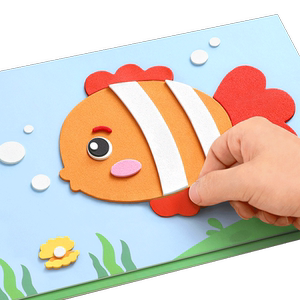 
Children's handmade toys diy three-dimensional paste painting kindergarten 3d production material girl stickers Children's Day gift