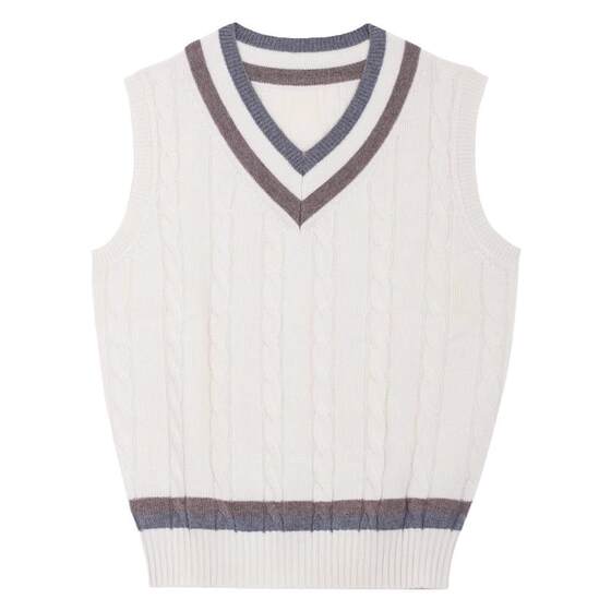 
CULTUM British College Wool Warm Men's Vest Sweater Knitted Sweater Men's Base-Inner Winter