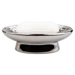 Silver ceramic soap dish light luxury palace style soap dish