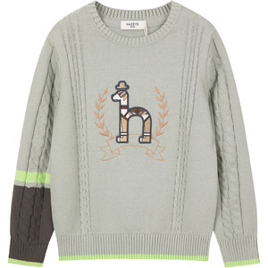 
Hazzys Haggis children's clothing boys' sweater 2025 autumn new style medium-large children's sweater underwear pullover knitted sweater