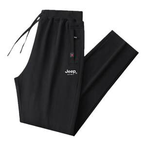 
Jeep JEEP pure cotton sports pants for men in autumn middle-aged and elderly men in their 50s, daddy large size loose casual pants