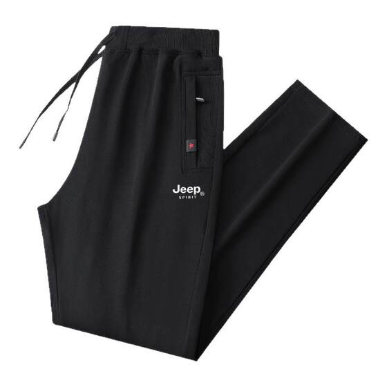 
Jeep JEEP pure cotton sports pants for men in autumn middle-aged and elderly men in their 50s, daddy large size loose casual pants