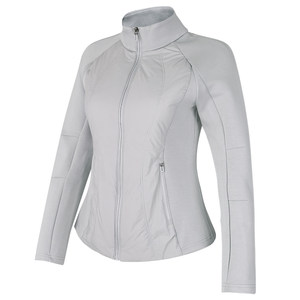 
Autumn and winter white duck down sports down jacket women's thin stand-up collar slim slim yoga wear warm fitness top