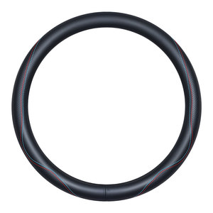 
Car steering wheel cover, genuine leather, universal for men and women, non-slip, breathable, sweat-absorbent, ultra-thin steering wheel D-disk handle cover for all seasons