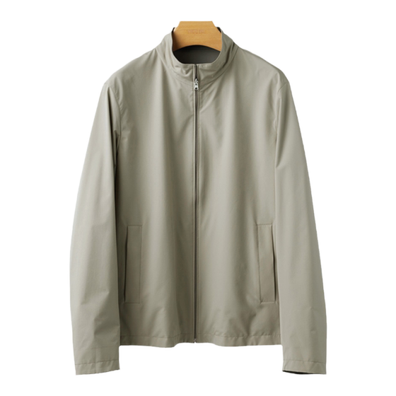 
Father's Day gift GORNIA men's spring and autumn business casual jacket, comfortable and simple stand-up collar high-end solid color jacket