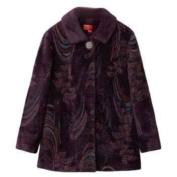 Ibu retro noble plush coat jacket
