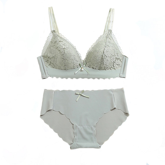 Underwear Woman No Steel Circle Gathering ultra -thin lace sexy and simple girl defense big breasts big breasts showing small bra
