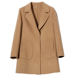 
2025 autumn and winter off-season double-sided cashmere coat for women short small suit collar woolen mother wool woolen jacket