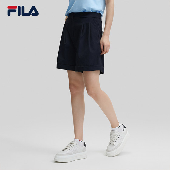 FILA 斐乐官方女士短裤2024秋季新款宽松休闲五分裤时尚简约中裤