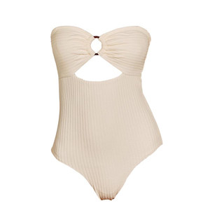 
[1saye same style] Limone new white one-piece swimsuit women's European and American hot spring seaside resort swimsuit