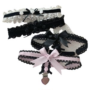 Roji Catcher Lolita overlays and lace lace lace lace -stretched legs ring anti -slide fixed band adjustable
