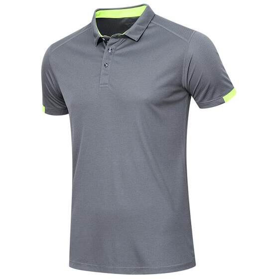 Men's sports T -shirt long -sleeved quick -drying clothes summer breathable short -sleeved run lapel POLO shirt half -sleeved fitness clothes
