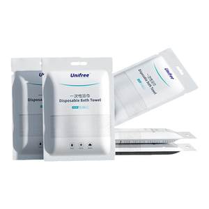 Unifree disposable bath towel travel portable pack thickened and enlarged bath towel independent packaging for hotel business trip