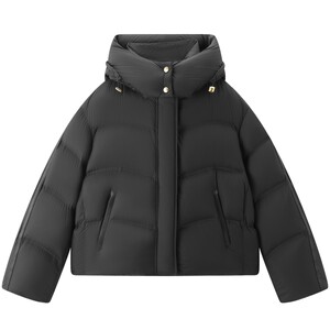 
[Yao Black Bubble] Peacebird Down Jacket Shopping Mall Same Style Hooded Flower Bud Women White Duck Warmth A1ACF4301