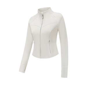 
[Limited time discount] Fleece heating sports coat autumn and winter women's threaded long sleeve JK034