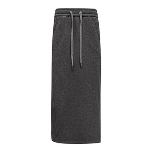 Women's 2024 new pear-shaped body covering hips and slimming and thickening slit mid-length hip-covering skirt