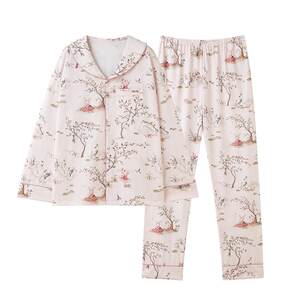 
[Four Seasons] TugTug Pure Cotton Sweat-Absorbent Maternity Home Clothes Set Four Seasons Maternal Breastfeeding Pajamas Confinement Clothes Summer