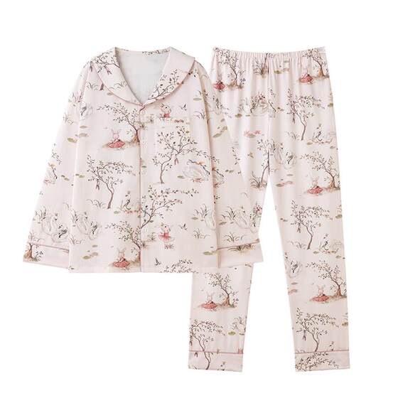 
[Four Seasons] TugTug Pure Cotton Sweat-Absorbent Maternity Home Clothes Set Four Seasons Maternal Breastfeeding Pajamas Confinement Clothes Summer