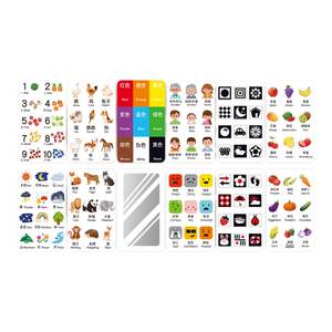 
Montessori early education mirror book toy cognitive screen card baby screen book baby puzzle folding concentration training
