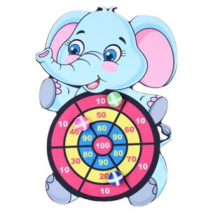 Children's sticky ball dart board cartoon pattern ball -type toy parent -child interactive elephant suction cup throw target ball
