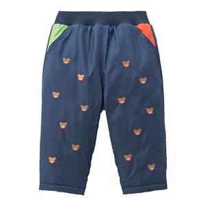 
MIKIHOUSE boys pants girls pants luxurious full bear embroidered warm down pants winter new product