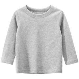 
2025 spring and autumn children's fashionable long-sleeved T-shirt Korean version children's clothing boys and girls solid color series pure cotton autumn tops