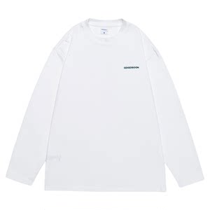 
GOGOSOON long-sleeved t-shirt for men 300g new spring and autumn loose inner shirt trendy top round neck versatile